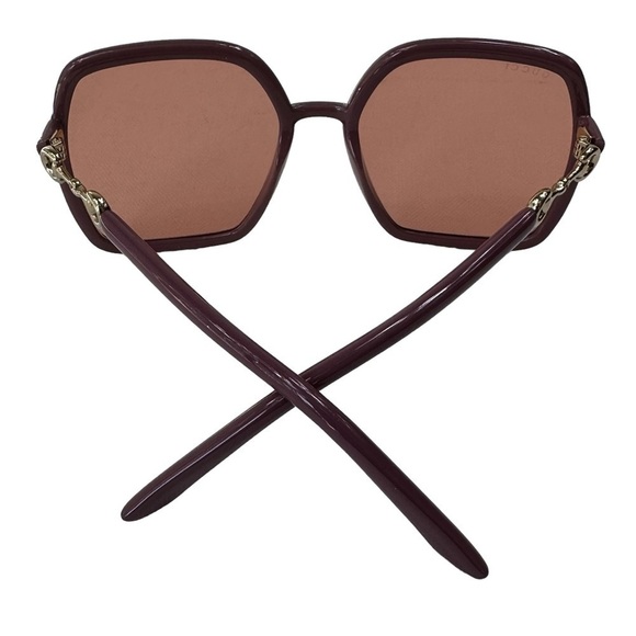 GUCCI Oversized Square Mauve Burgundy Large Designer Sunglasses - Picture 12 of 15